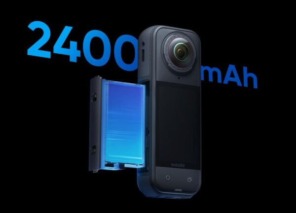 Với pin 2400mAh, Insta360 X5 cung cấp thời lượng quay lên đến 208 phút ở 5.7K24fps -1