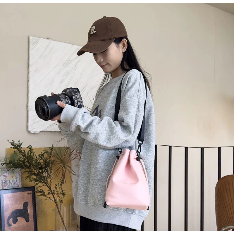 Túi máy ảnh FUJIFILM - da cao cấp, dây rút - Ảnh 2