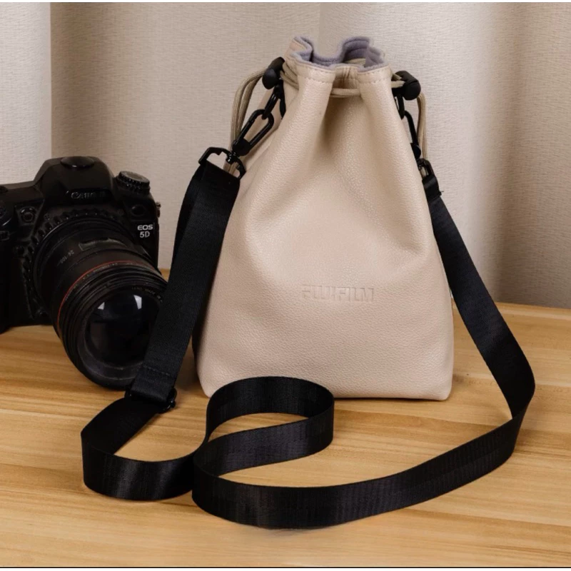 Túi máy ảnh FUJIFILM - da cao cấp, dây rút - Ảnh 6