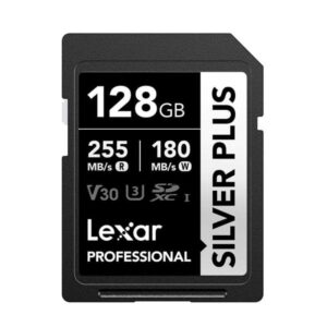 Thẻ nhớ Lexar Professional Silver Plus SDXC UHS-I V30 128GB 255MB/s 180MB/s