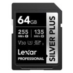 Thẻ nhớ Lexar Professional Silver Plus SDXC UHS-I V30 64GB 255MB/s 135MB/s