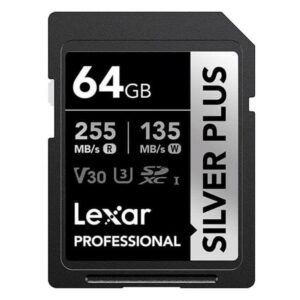 Thẻ nhớ Lexar Professional Silver Plus SDXC UHS-I V30 64GB 255MB/s 135MB/s