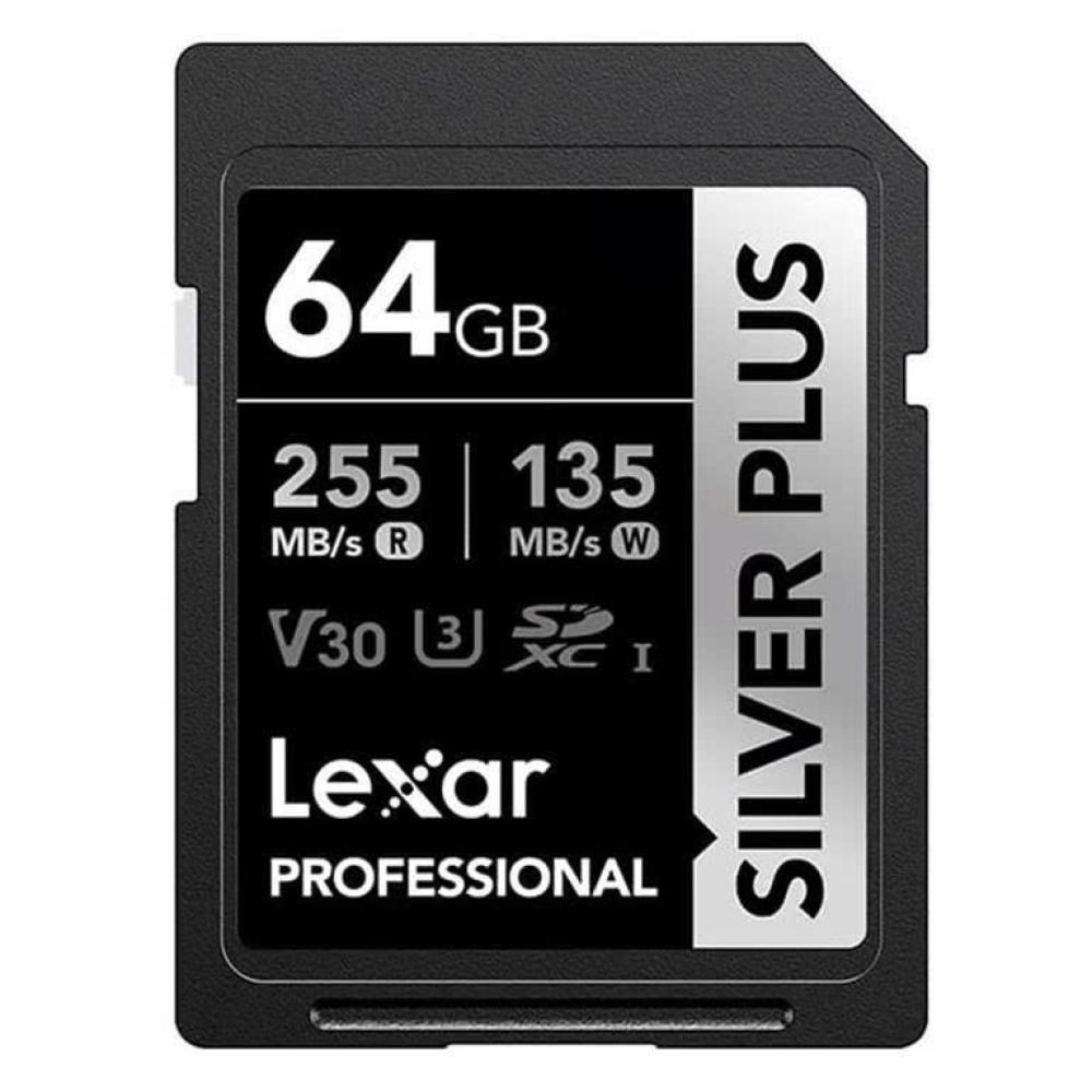 Thẻ nhớ Lexar Professional Silver Plus SDXC UHS-I V30 64GB 255MB/s 135MB/s